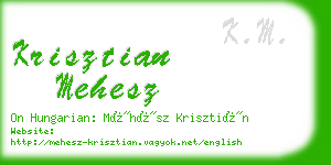 krisztian mehesz business card